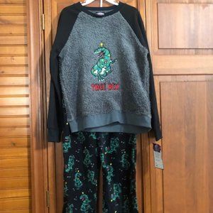 NWT T-Rex Christmas Pajamas